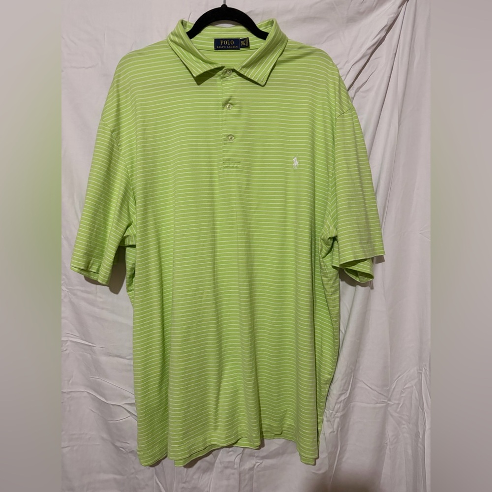 Ralph Lauren Green Striped Polo Shirt